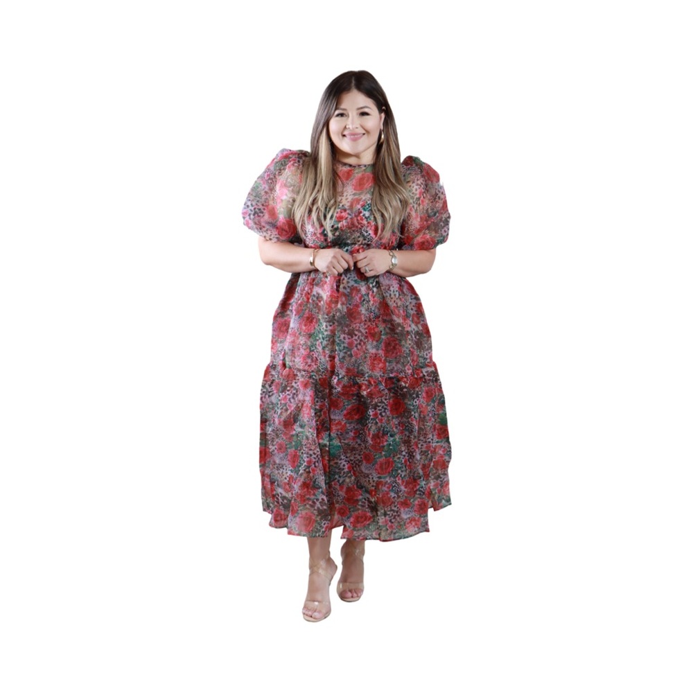 Floral Puff Sleeve Dress